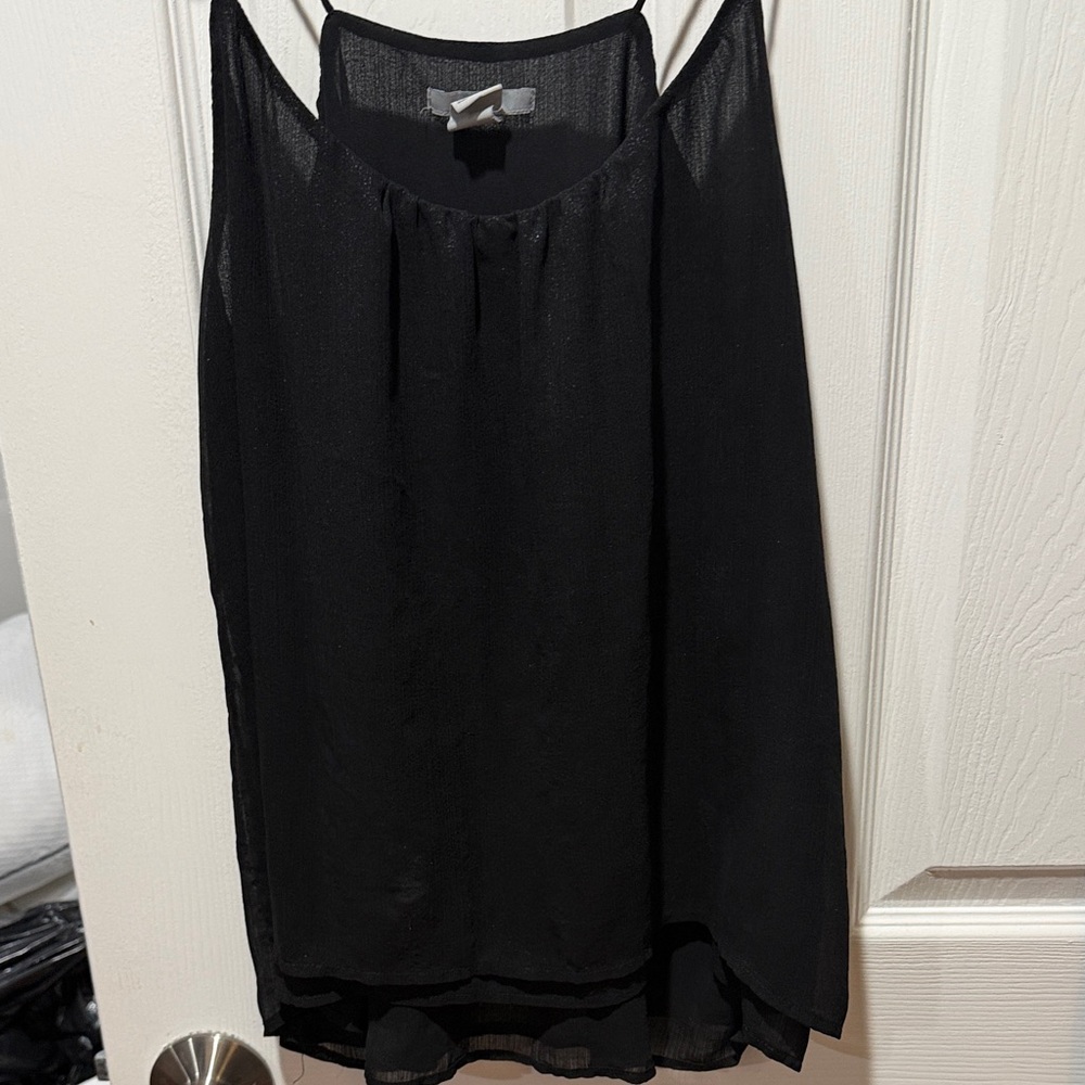 H&M Black Layered Chiffon Camisole